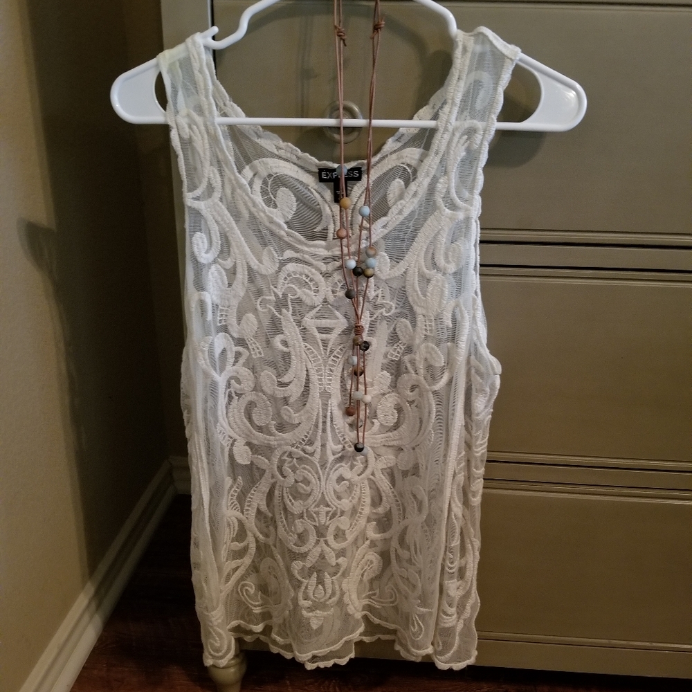 Embroidered tank